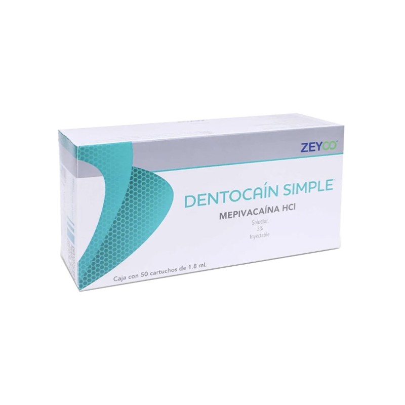 ANESTESIA DENTOCAIN (MEPIVACAINA) SIMPLE 3% C/50 CARTUCHOS
