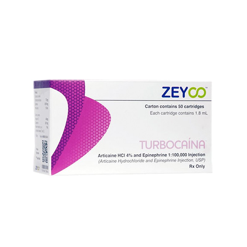 ANESTESIA TURBOCAINA (ARTICAINA) 4% CON EPINEFRINA C/50 CARTUCHOS VIDRIO
