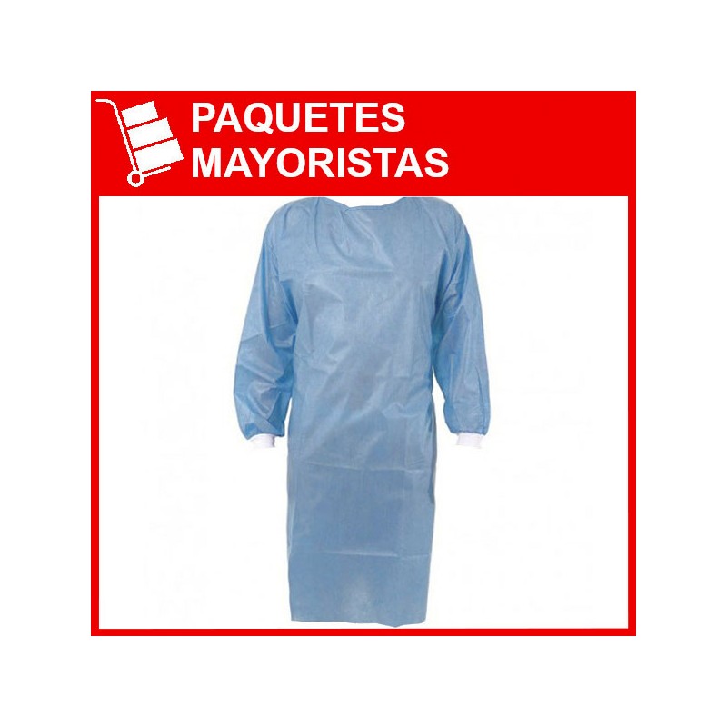 5 X BATA PARA CIRUJANO CON PUÑO C/10 35grs.