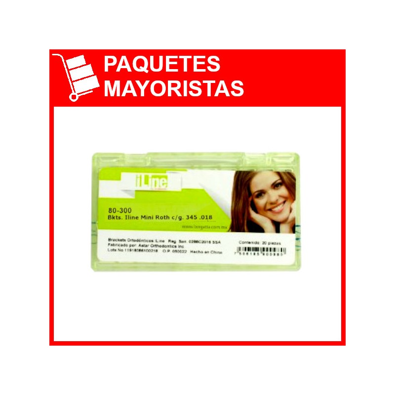 6 X Juego de Brackets Roth mini c/g. 3,4,5 iLine