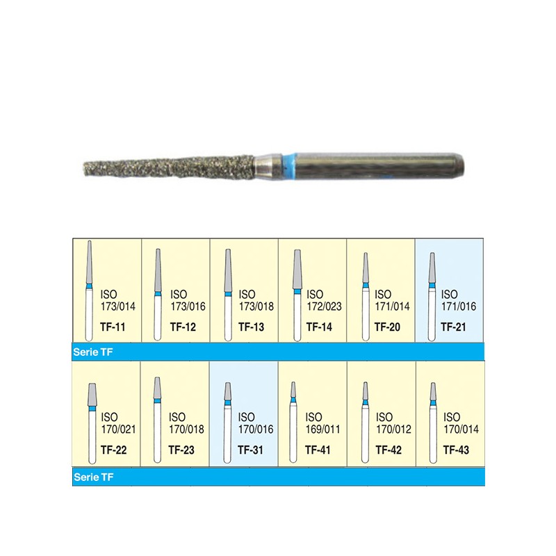 FRESA DIAMANTE CONICA PLANA TF
