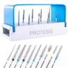 KIT DE PROTESIS C/10 FRESAS C/FRESERO AUTOCLAVABLE